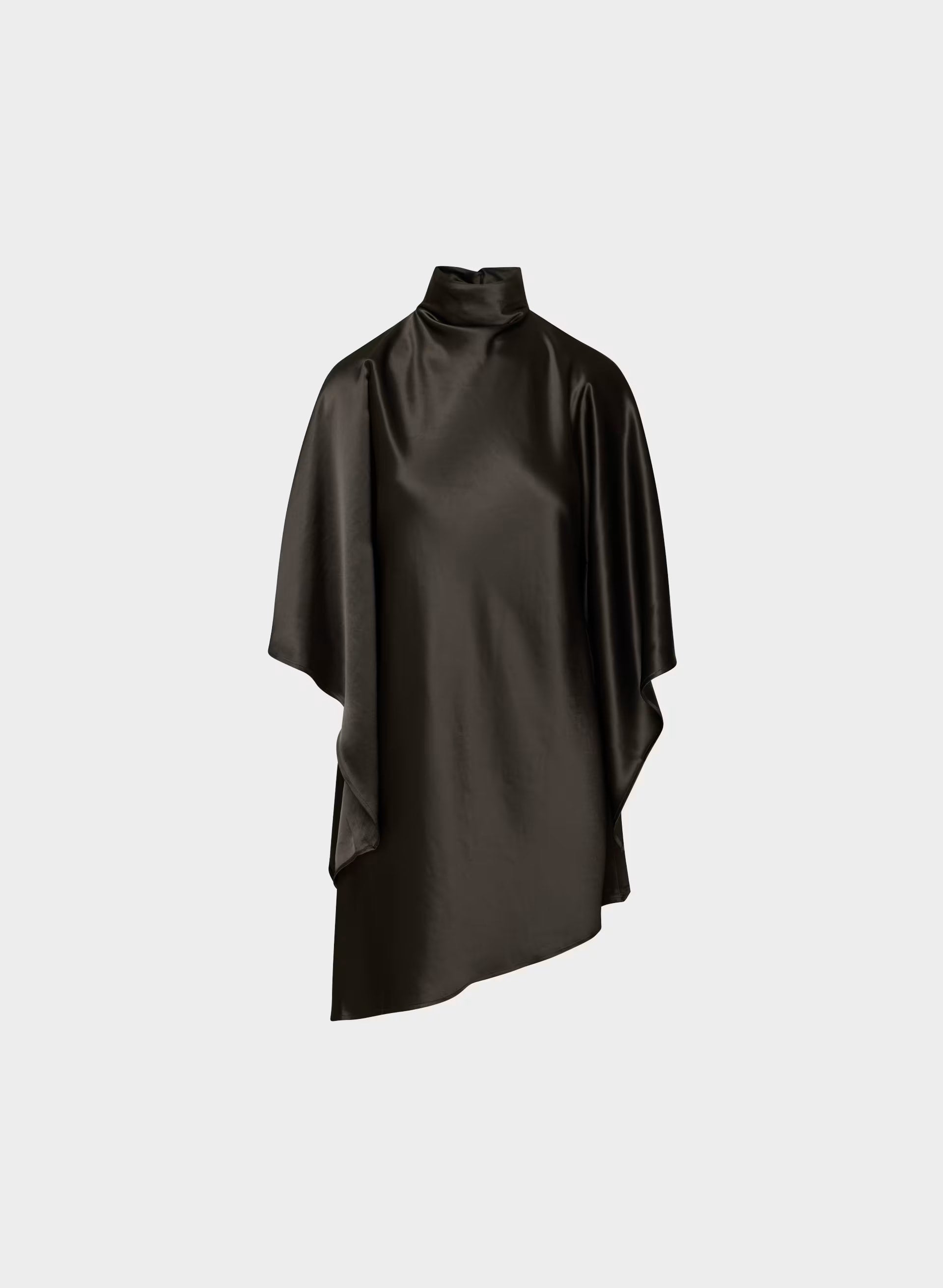 Fan Satin Dress - CACAO NIB BROWN