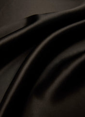 Fan Satin Dress - CACAO NIB BROWN