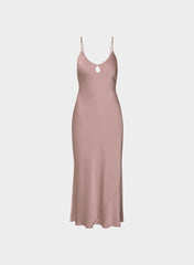 Duskfall Satin Dress - DUSTY MAUVE
