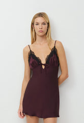 Starlet Satin Dress - CARDAMON/BLACK