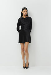 Choreo Satin Dress - BLACK