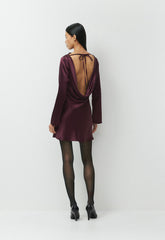 Choreo Satin Dress - GALA PLUM