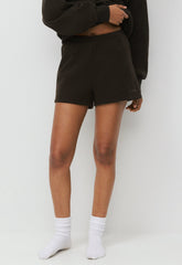 Cozy Sweatfleece Perfect Hi-Rise Mini Short - CACAO NIB BROWN