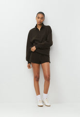 Cozy Sweatfleece Perfect Micro Short - CACAO NIB BROWN