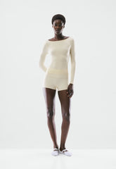 BUTTER Cheeky Hi-Rise 3" Short - SEASIDE CREAM