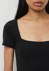 Original Contour Manner Squareneck Bodysuit - BLACK