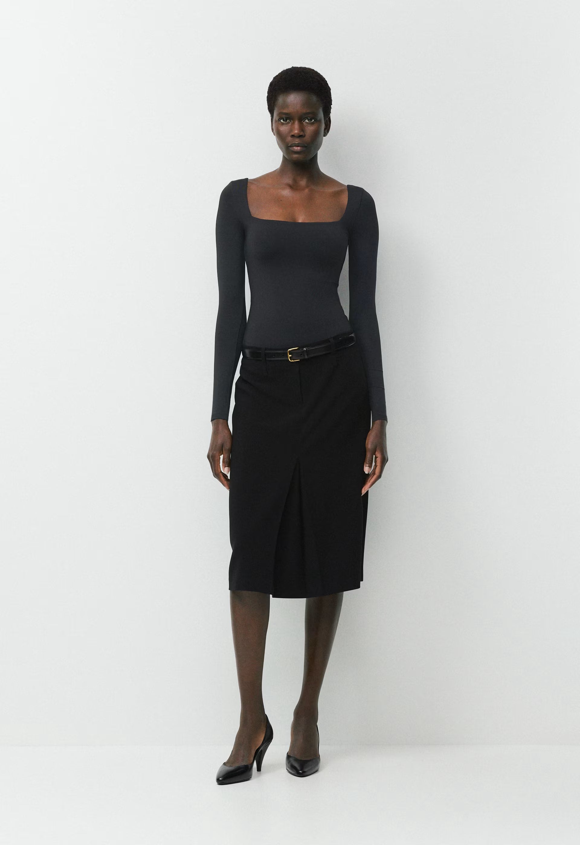 Original Contour Headway Squareneck Bodysuit - BLACK