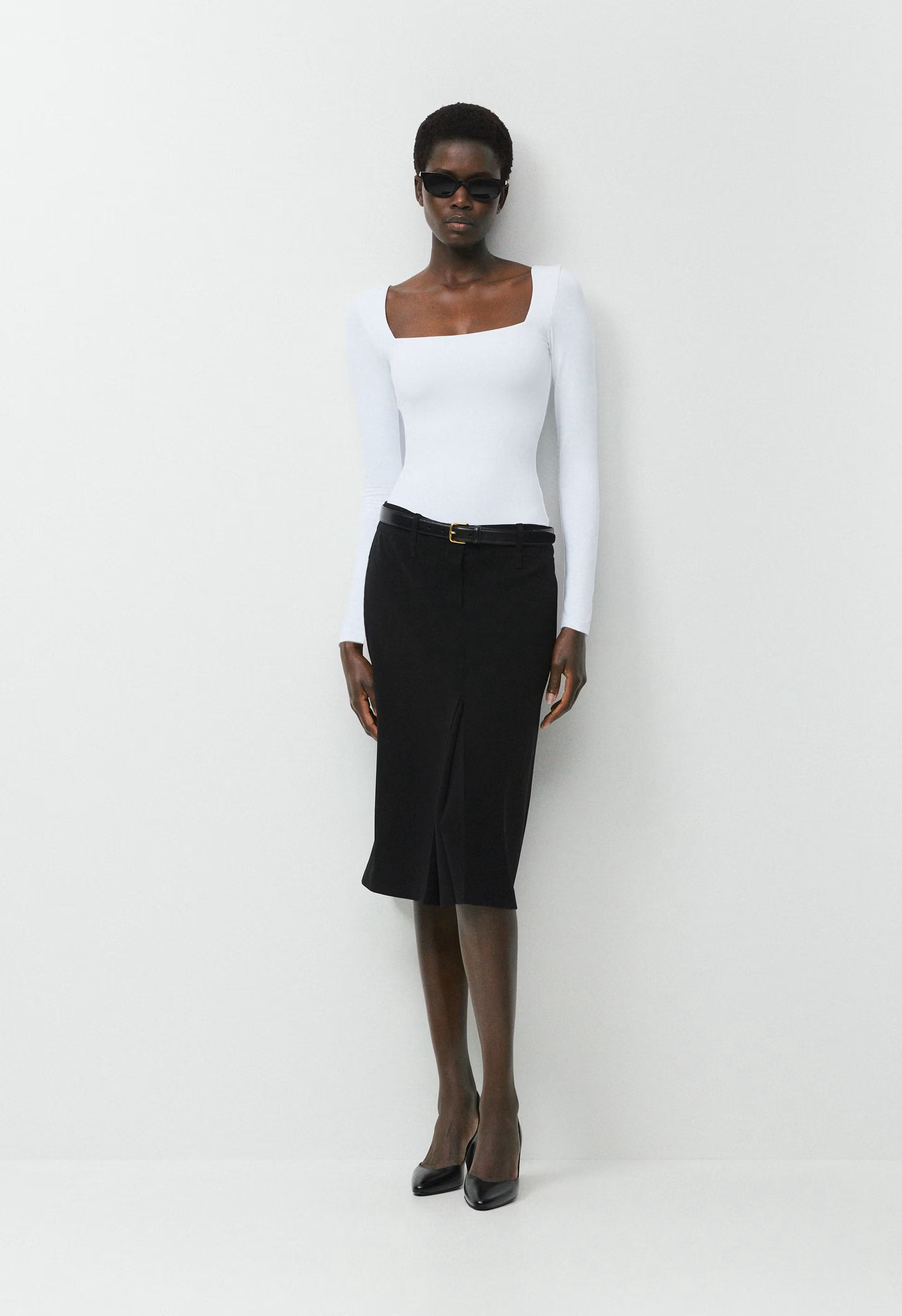 Original Contour Headway Squareneck Bodysuit - BRIGHT WHITE