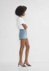 Denim Forum The ‘90s Vintage Micro Denim Skirt - 7 YRS BLEU TABOO