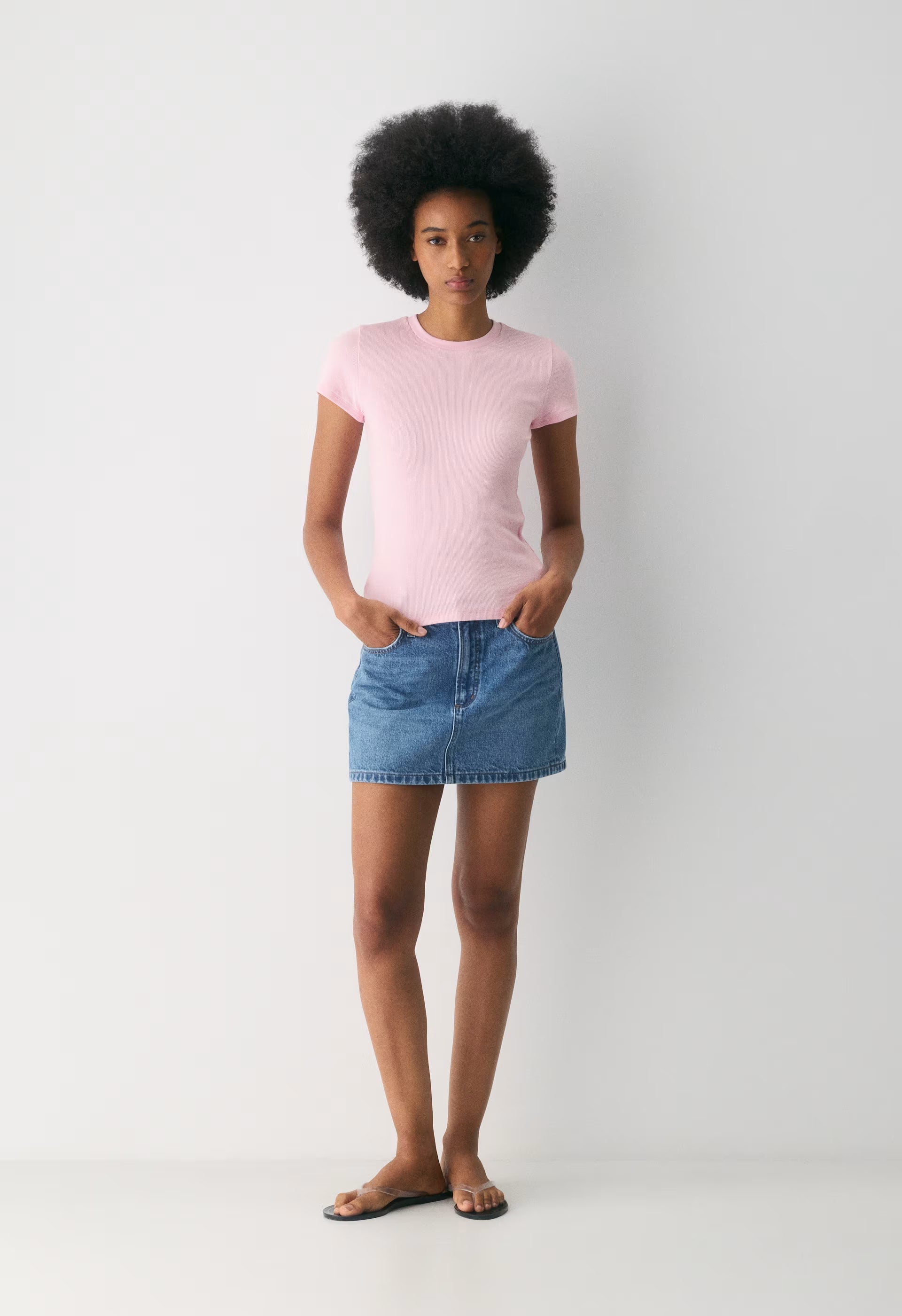 HomeStretch™ Rib Tune T-Shirt - MILKSHAKE PINK