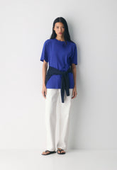 InterLock Cotton Pegasus T-Shirt - MATTE PEARL/CORDOVAN