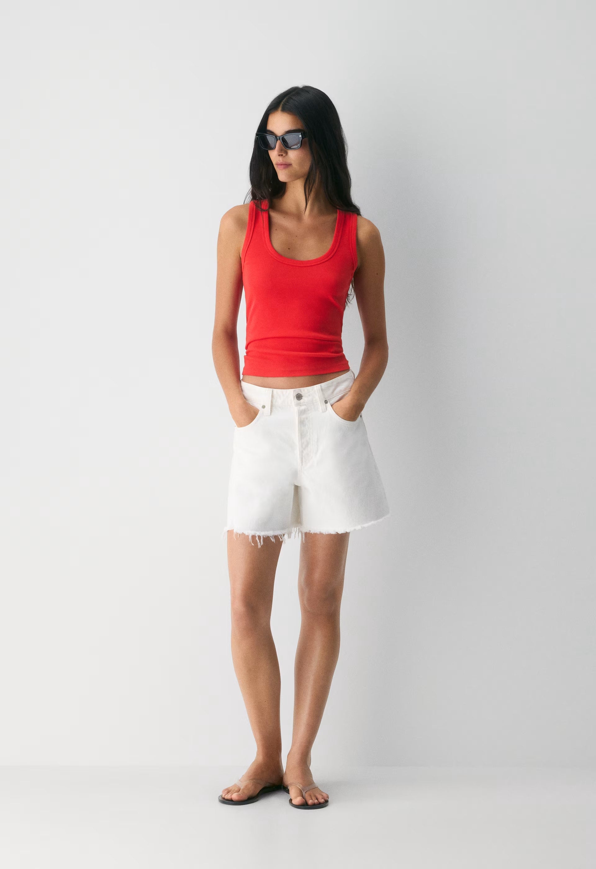 HomeStretch™ Rib Vinyl Tank - CHERRYBOMB RED