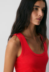 HomeStretch™ Rib Vinyl Tank - CHERRYBOMB RED