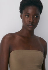 Casual Contour Hi-Hip Tube Top - FOLIO TAUPE