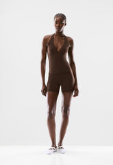 BUTTER Riley Halter Top - RICH MOCHA BROWN