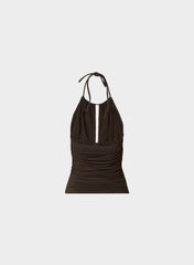 Smooth Matter™ Odeum Halter Top - RICH MOCHA BROWN