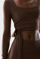 BUTTER Focal Wrap Longsleeve - RICH MOCHA BROWN