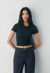 HomeStretch™ Rib Tune Waist T-Shirt - ADMIRAL