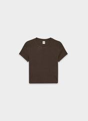 HomeStretch™ Rib Tune Waist T-Shirt - RICH MOCHA BROWN