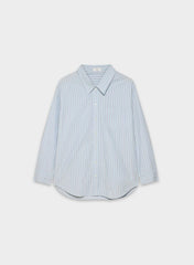 Reminisce Relaxed Poplin Shirt - WNSTN STRPE D BL/B WH