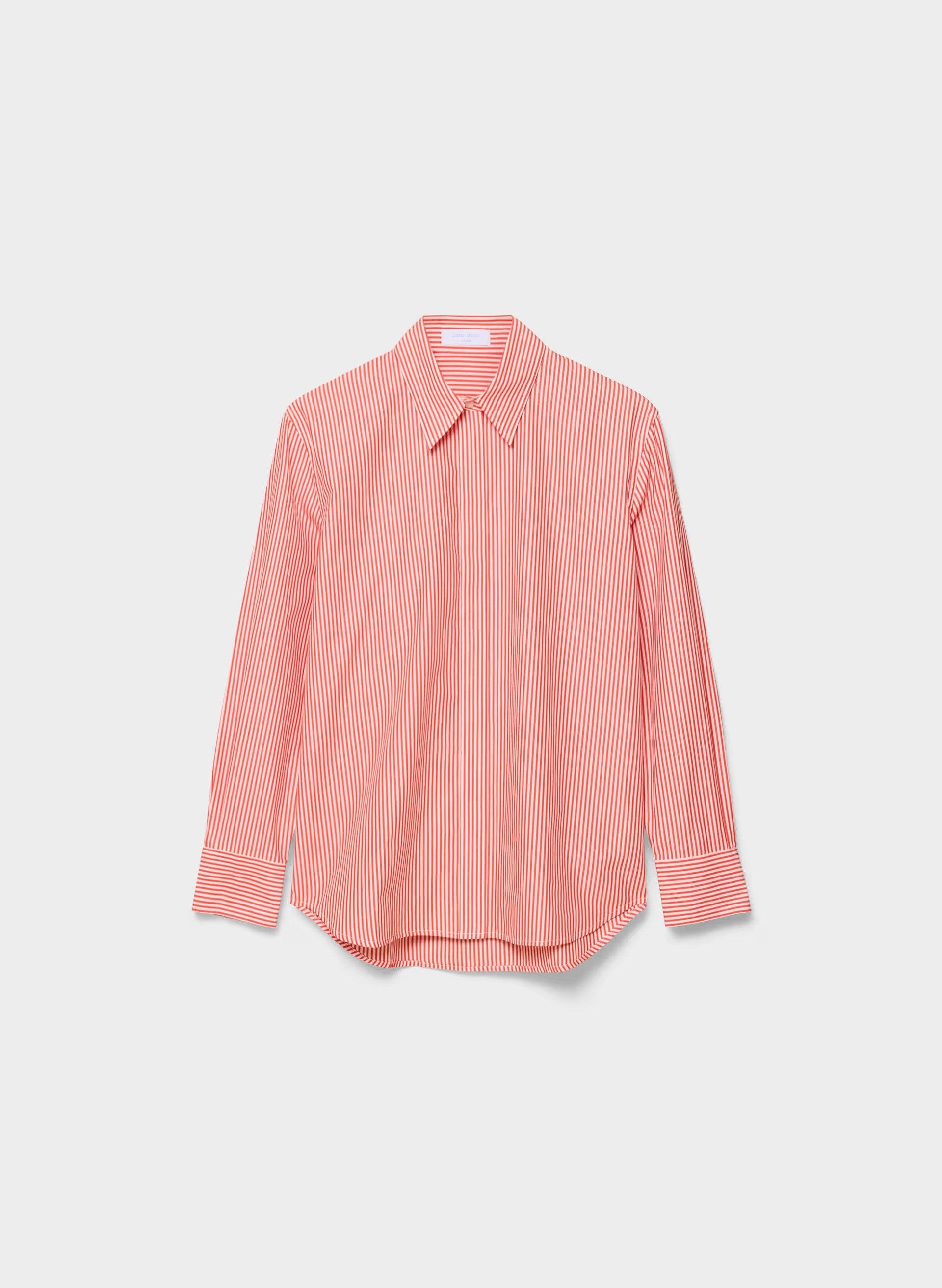 New Essential Relaxed Poplin Shirt - CRMN STRP LT B/PPY RD