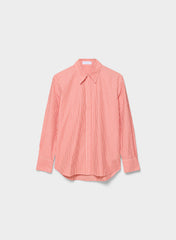 New Essential Relaxed Poplin Shirt - CRMN STRP LT B/PPY RD
