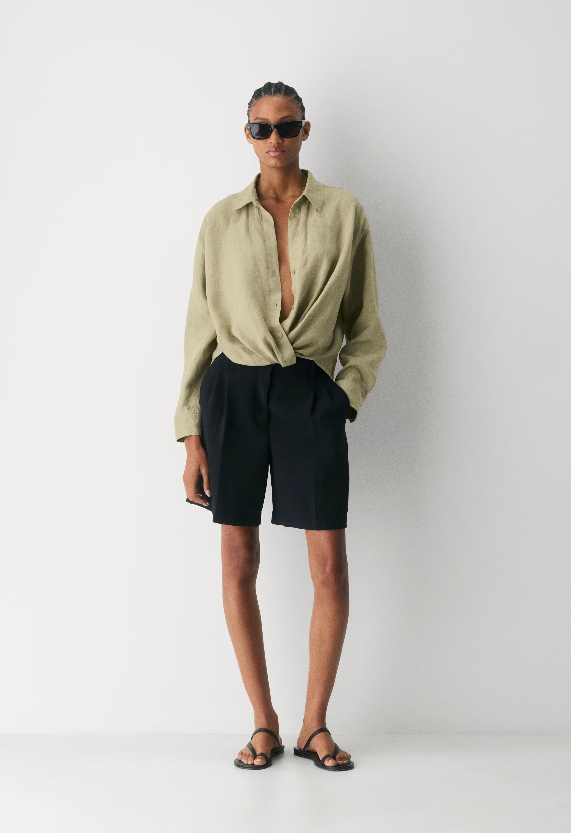 Portofino Linen Shirt - MARTINI OLIVE