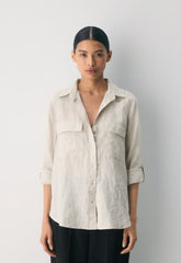 Utility Linen Shirt - UNDYED ECRU