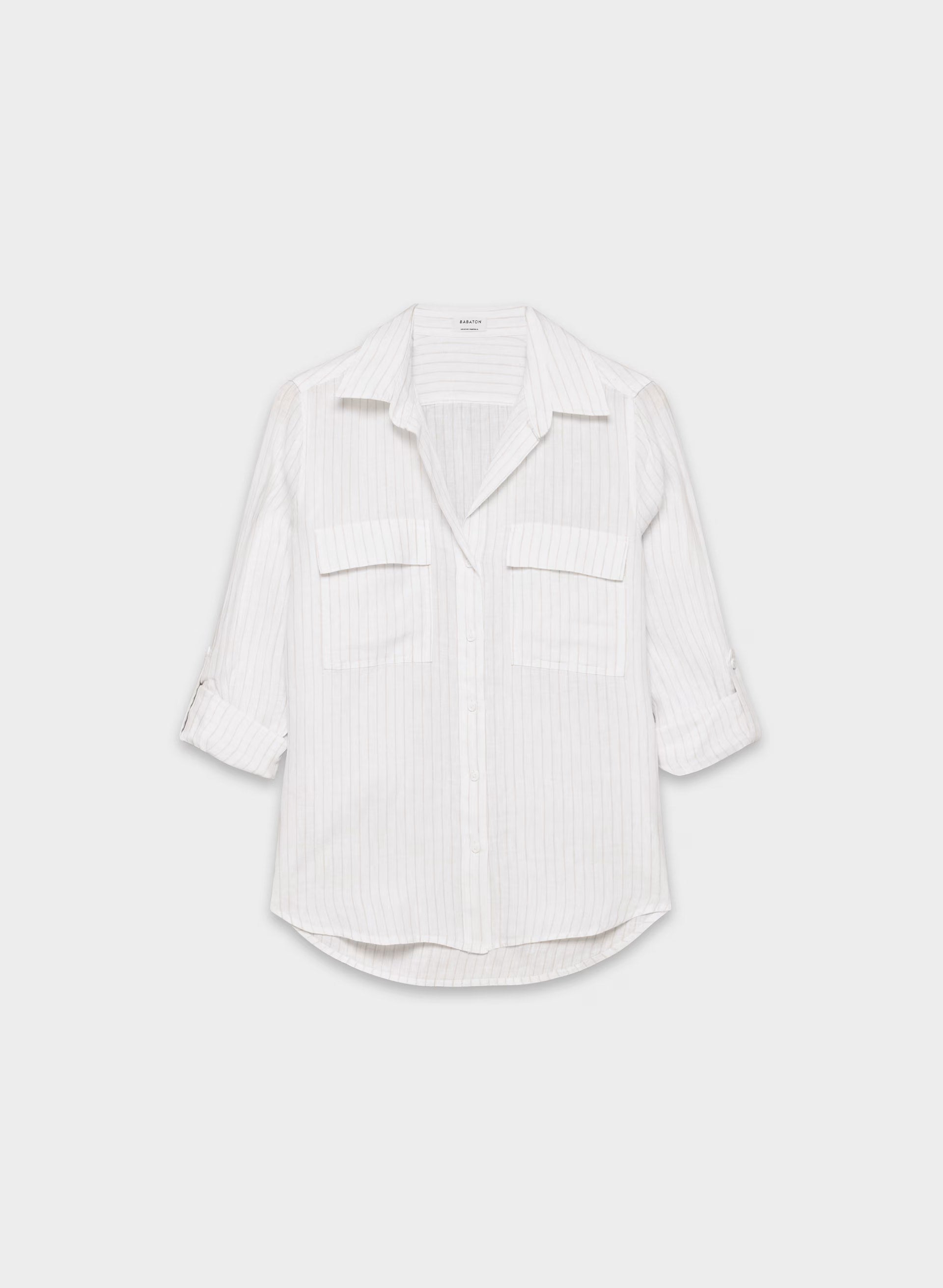 Utility Linen Shirt - MTCHLL STRP WT/NTRL EC