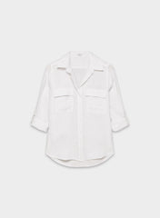 Utility Linen Shirt - MTCHLL STRP WT/NTRL EC