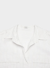 Utility Linen Shirt - MTCHLL STRP WT/NTRL EC
