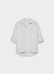 Archive Linen Shirt - MILN STRIPE W/HRBR NV