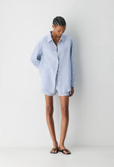AirPlush Cotton™ Sail Shirt - LINSEY STRP FCH BL/WHT