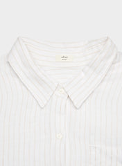 Reminisce Relaxed Linen Shirt - MTCHLL STRP WT/NTRL EC