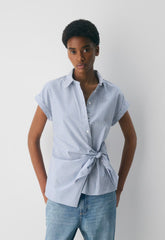 Blueprint Poplin Shirt - LNY STP FRC BL/BRT WHT