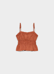 Regency Linen Camisole - MARINER TERRACOTTA