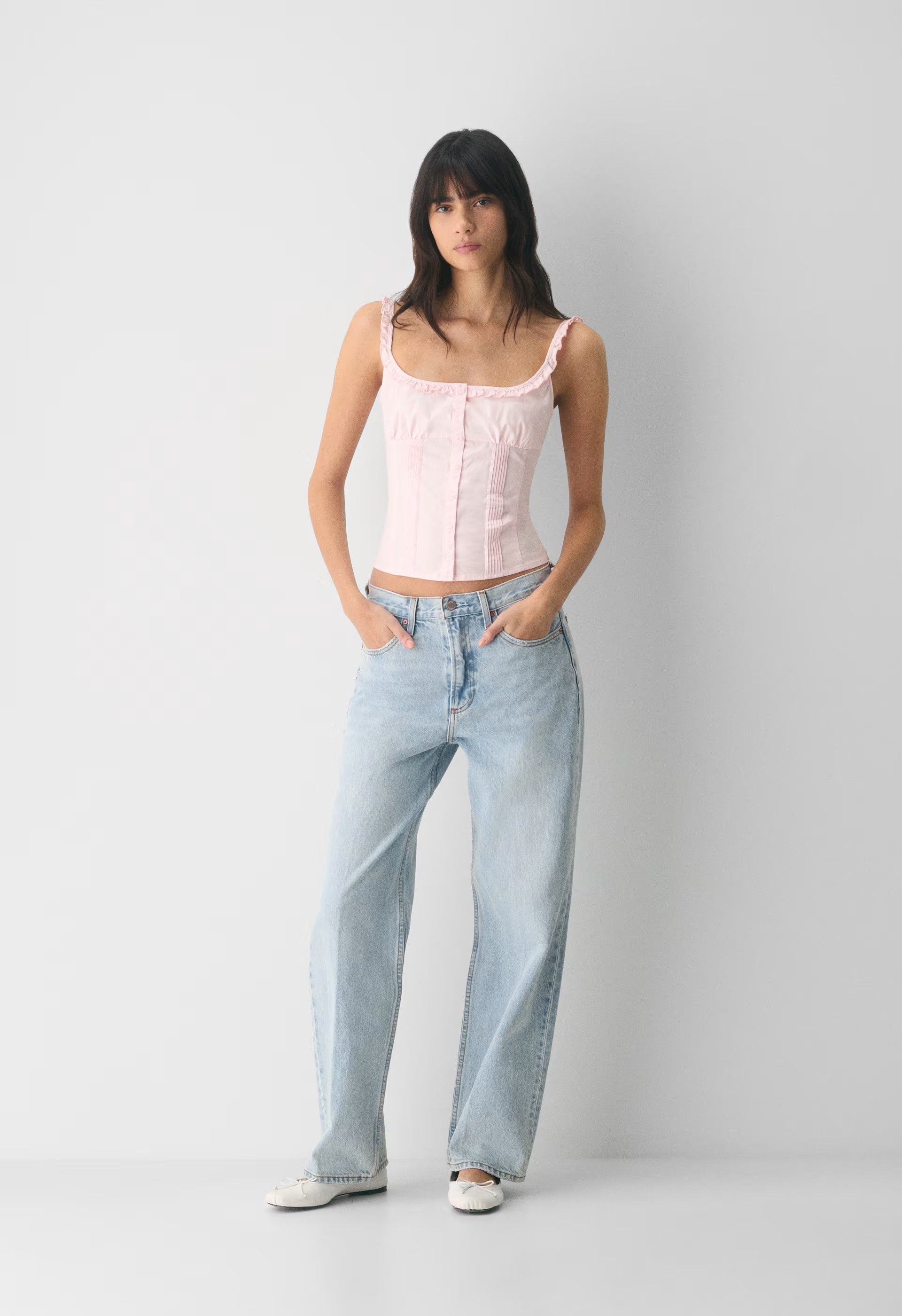 Gumdrop Poplin Top - VILLA PINK