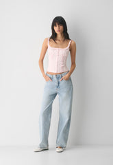 Gumdrop Poplin Top - LEMONADE