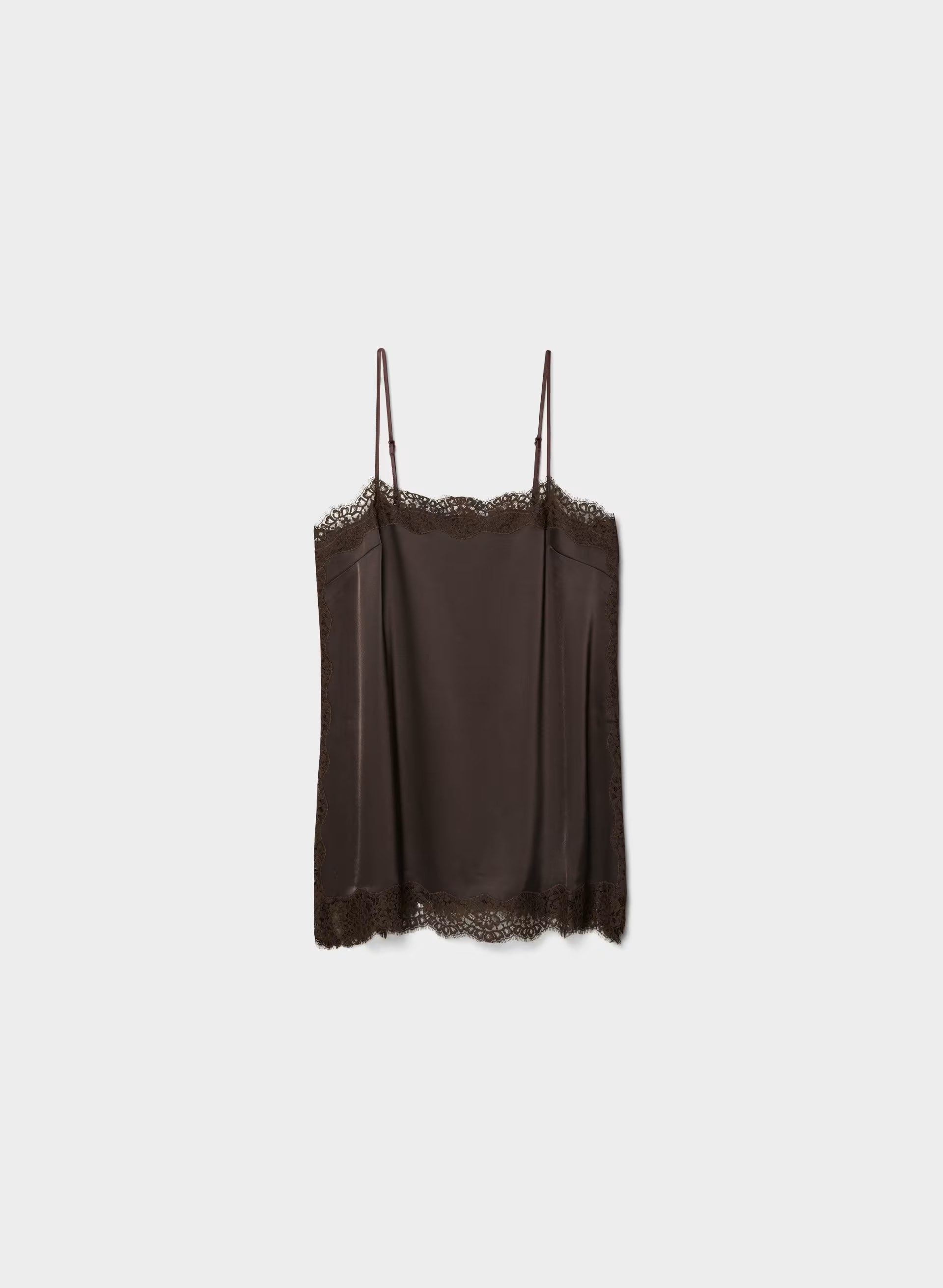 Serif Satin Camisole - RC MCH BR/ RCH MCH BRN