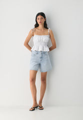 Regency Linen Camisole - MARINER TERRACOTTA