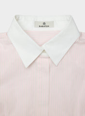 Chronicle Slim Poplin Shirt - MLKSK PK/BRT WT/BRT WT