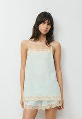 Serif Linen Camisole - AGV GRN/SPRKNG CHMPGN