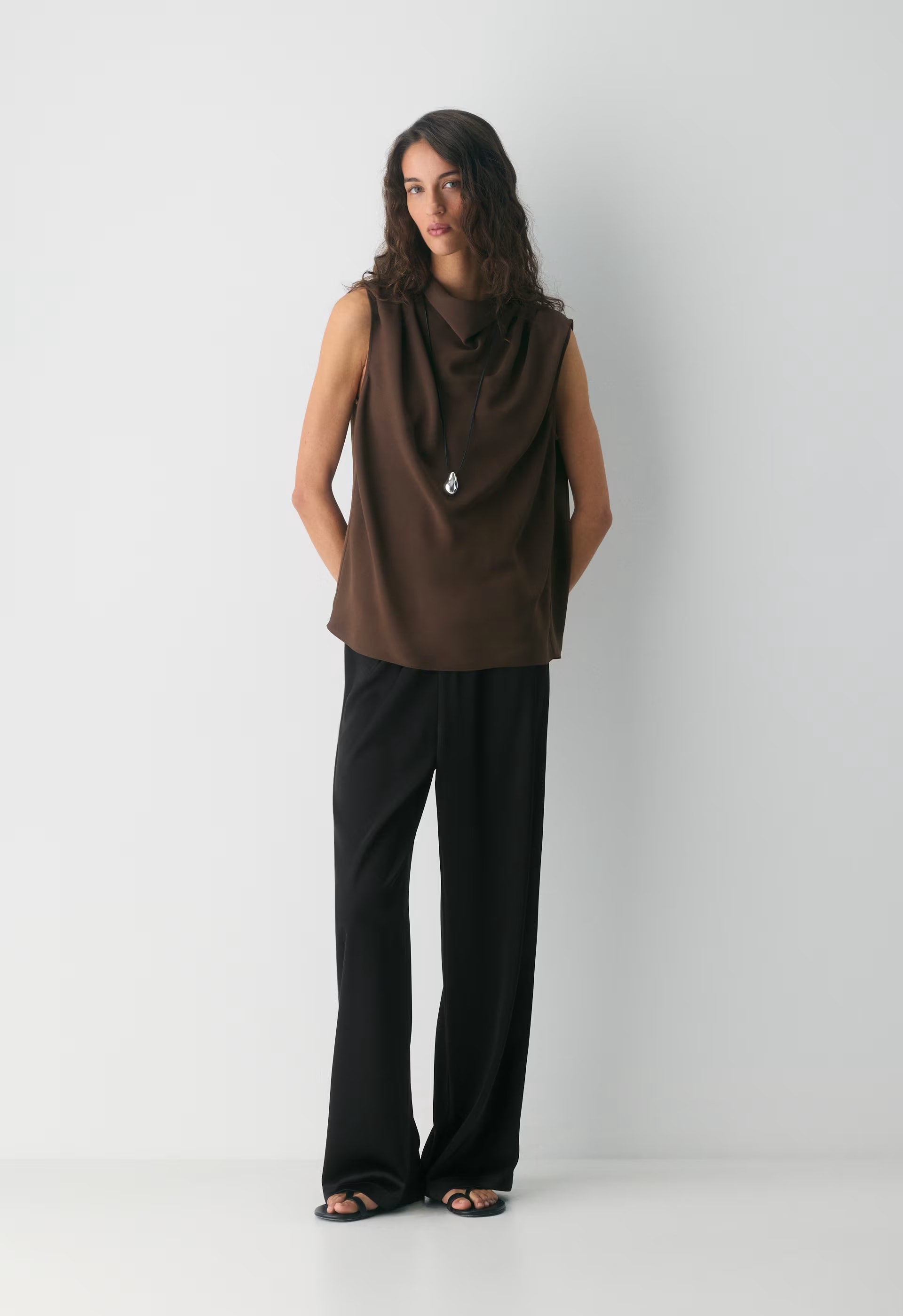 Carter Blouse - RICH MOCHA BROWN