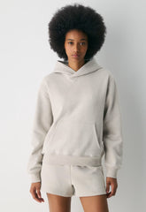 Cozy Sweatfleece Perfect Hoodie - HEATHER ECRU