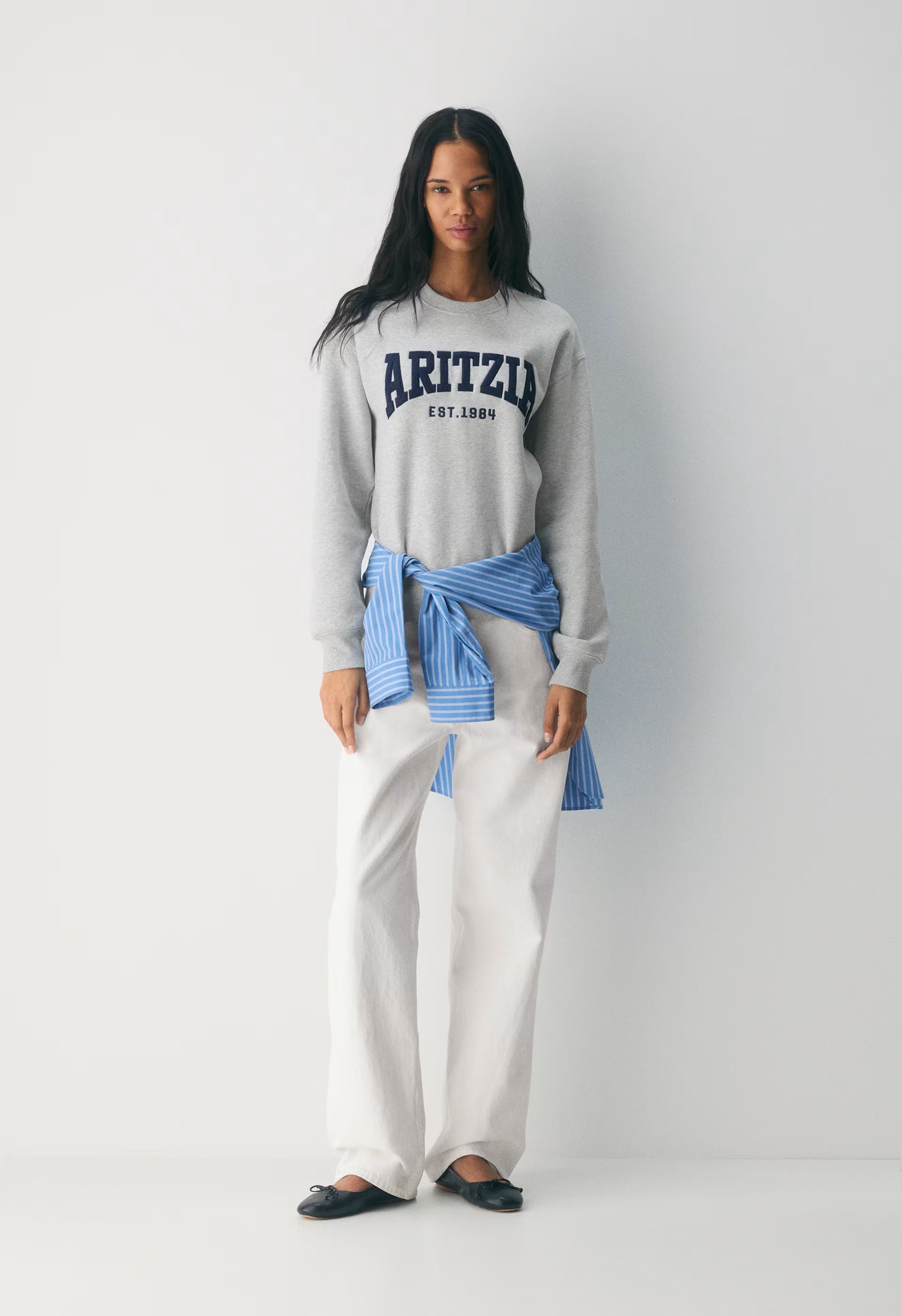 Cozy Sweatfleece Perfect Crew Sweatshirt - H CHROME/ ADMIRAL