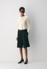Bare Cashmere Noteworthy Cardigan - LIGHT BIRCH