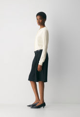 Bare Cashmere Noteworthy Cardigan - LIGHT BIRCH
