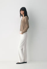 Bare Cashmere Laureate Cardigan - HEATHER FOLIO TAUPE