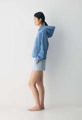 Cozy Sweatfleece Perfect Hoodie - NO-STRESS LIGHT BLUE