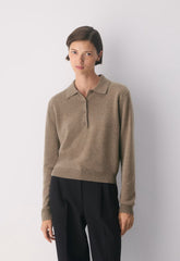 Bare Cashmere Cellini Sweater - HEATHER FOLIO TAUPE